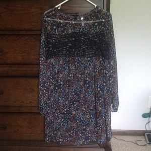 Long sleeve Lace tunic dress